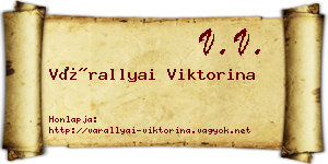 Várallyai Viktorina névjegykártya